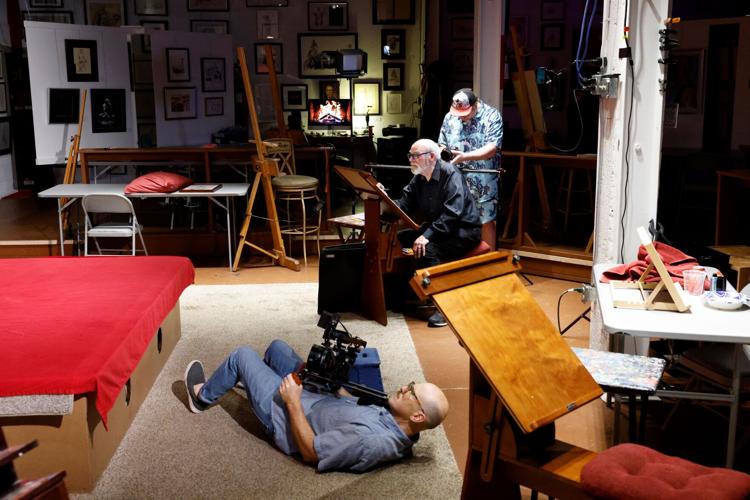 Life figure drawing in action